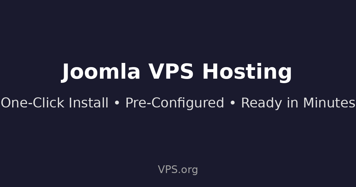 Joomla - One-Click VPS Installation