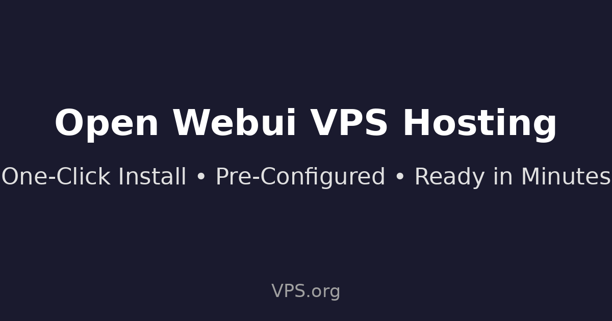 Open WebUI - One-Click VPS Installation
