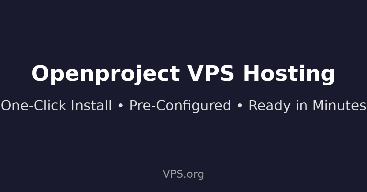OpenProject - One-Click VPS Installation