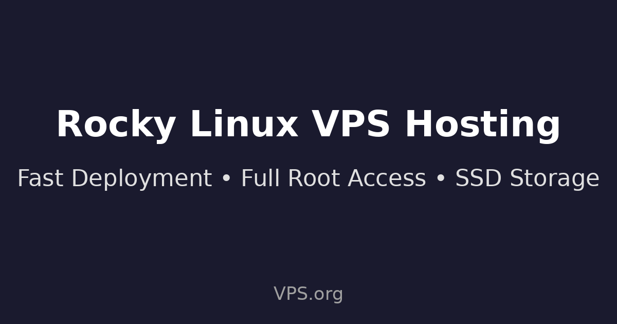Rocky Linux VPS Hosting | Deploy in 60 Seconds